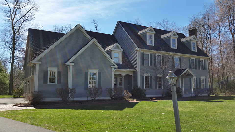 home with asphalt shingle roof