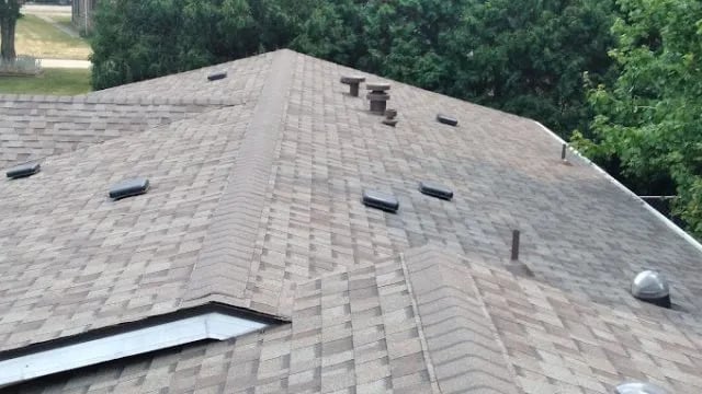 A recent shingle roof project