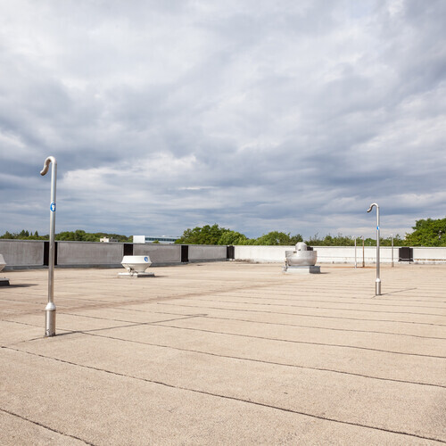 view from a flat roofing system