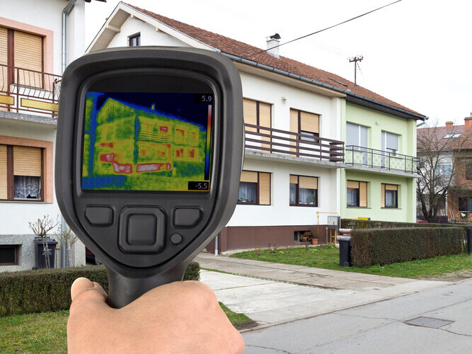 using a thermal imaging camera 