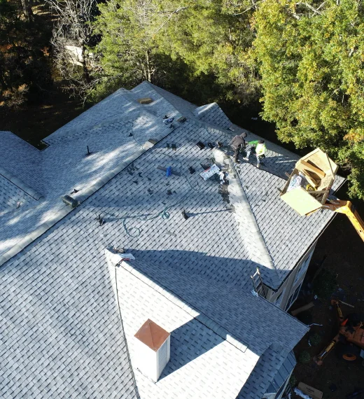 workers on a residential roof