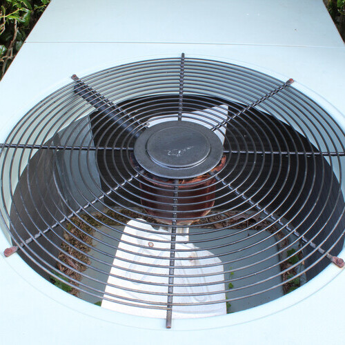 Top view of a typical air conditioner fan