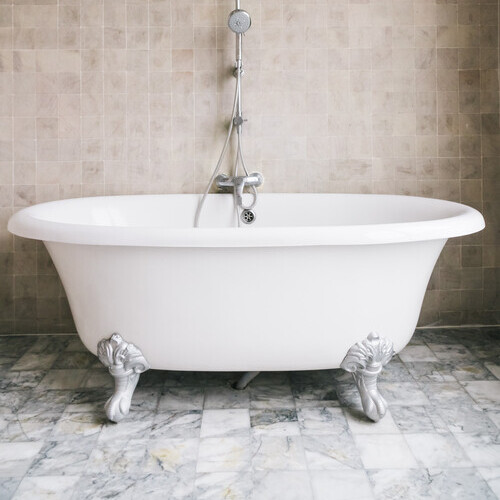 traditional bathtub in a bathroom