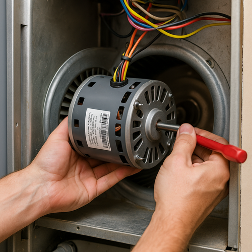 ac blow motor install