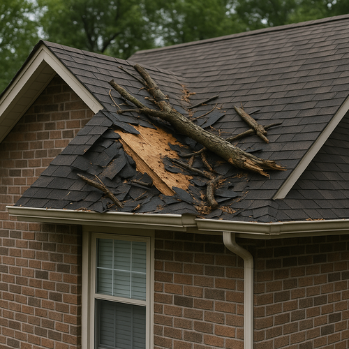storm damage roof