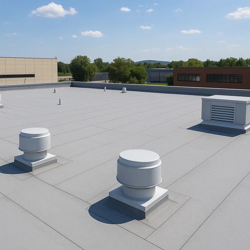 A modified bitumen roofing.