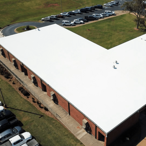 A flat roof coating