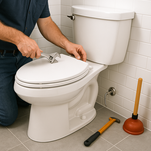 toilet install and repair