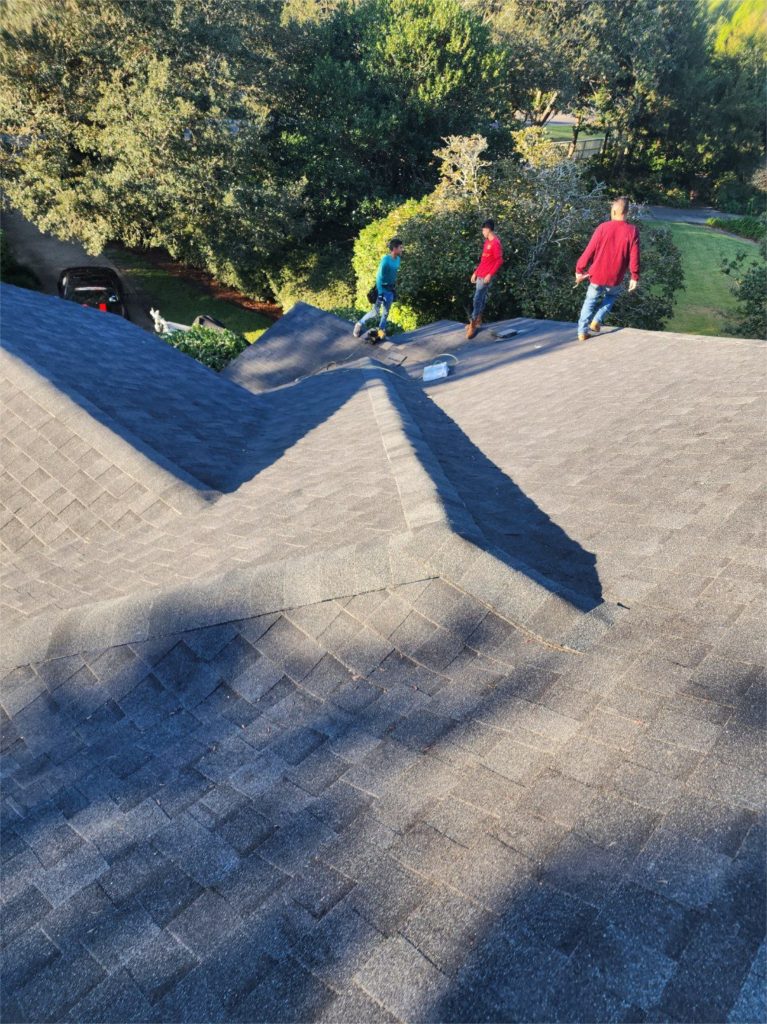 work on a shingle roof