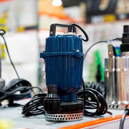 water pump on a table