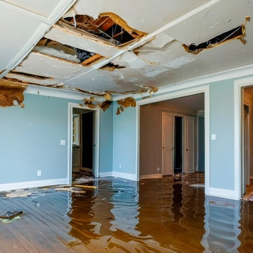 a flood inside a home